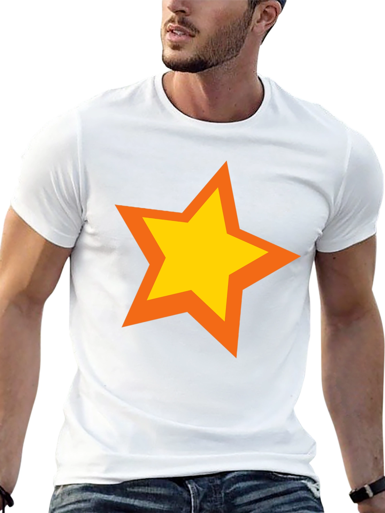 Bold Star Graphic Tee - Black Casual Shirt