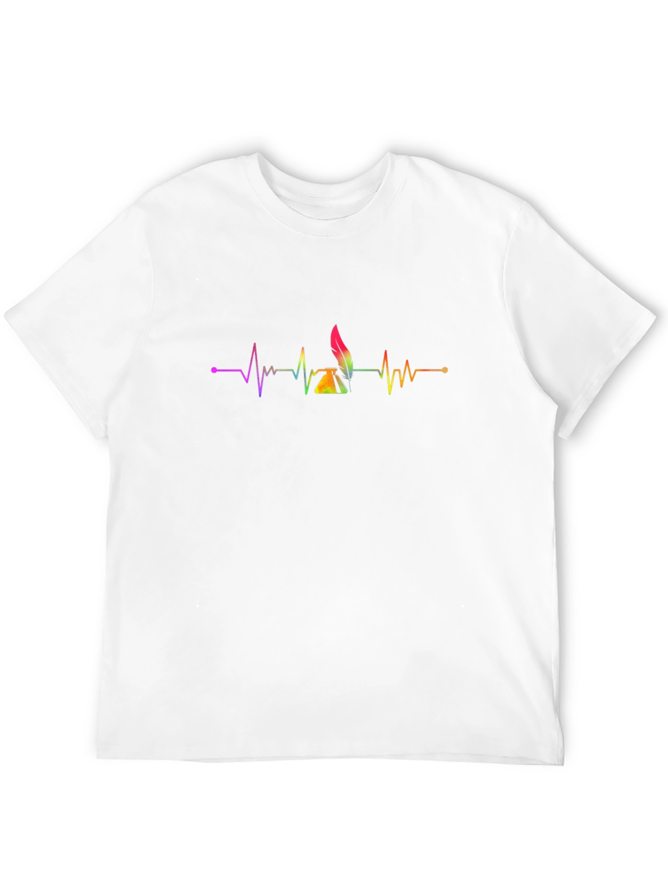 Writers Pulse T-Shirt - Rainbow Inkwell Design