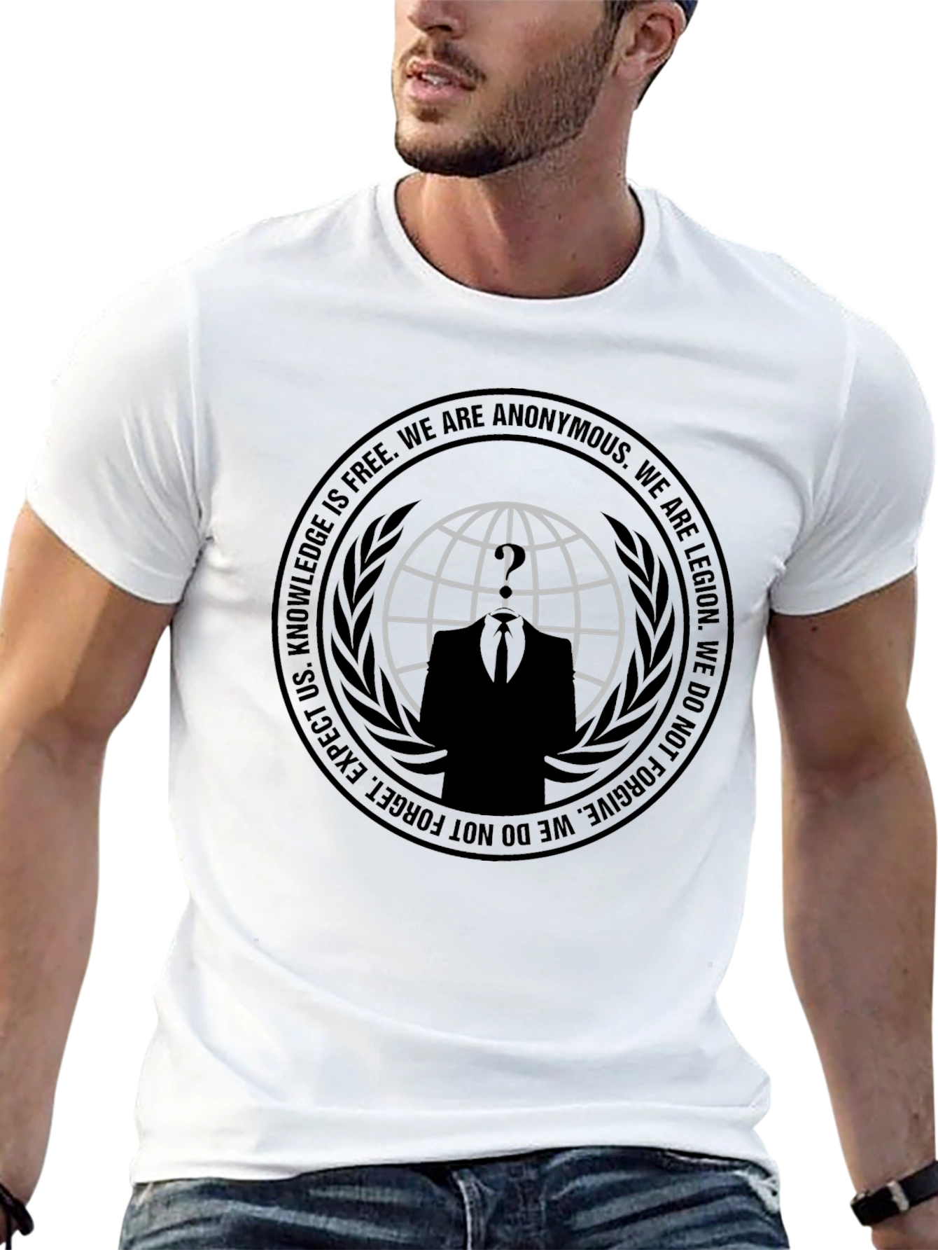 Anonymous Black T-Shirt - Knowledge is Free