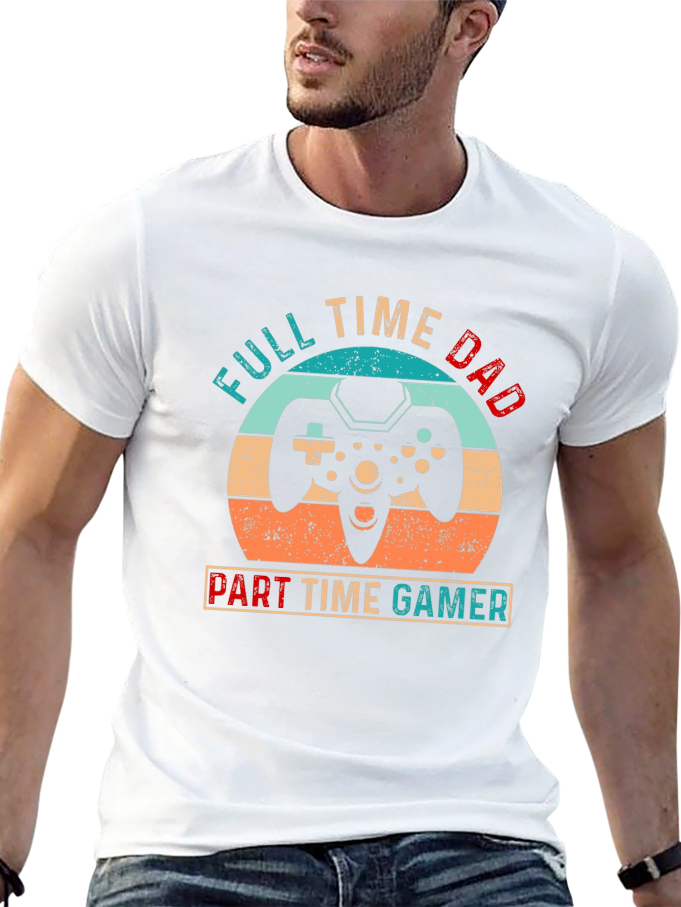 Full Time Dad Part Time Gamer Graphic Tee