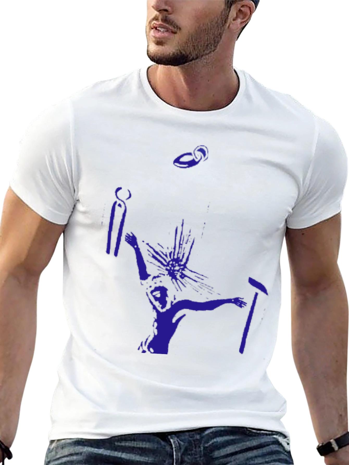 Black Graphic Tee - Artsy Minimalist Design