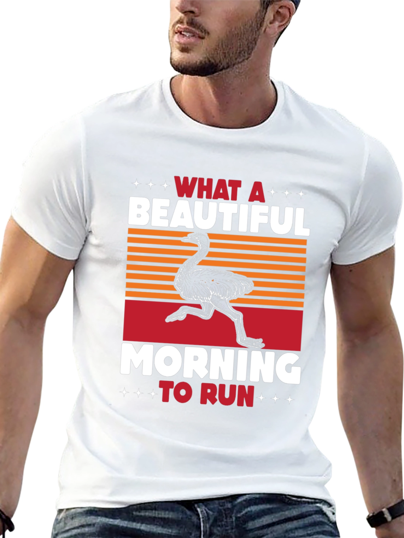 Ostrich Run T-Shirt - Beautiful Morning Tee
