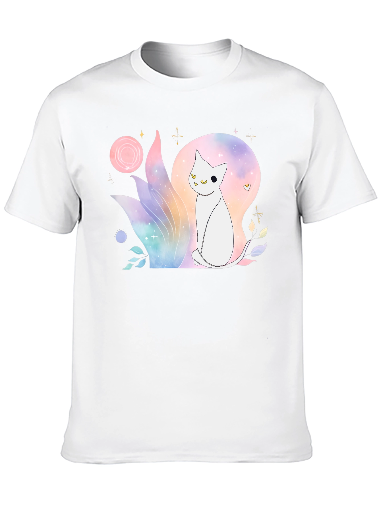 Watercolor Cat Graphic T-Shirt
