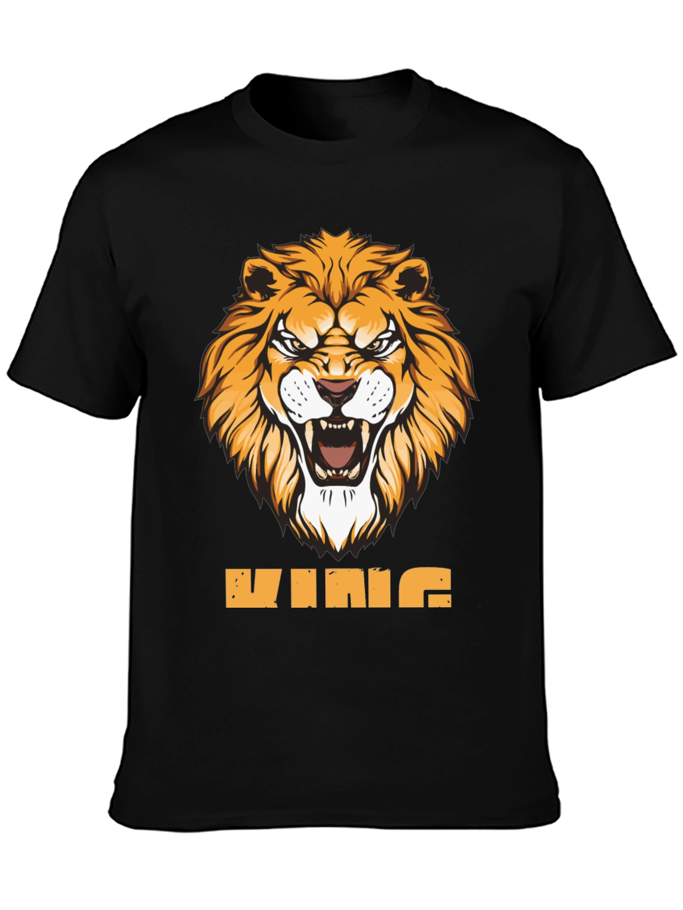 King Lion Graphic Tee - Fierce Animal Design
