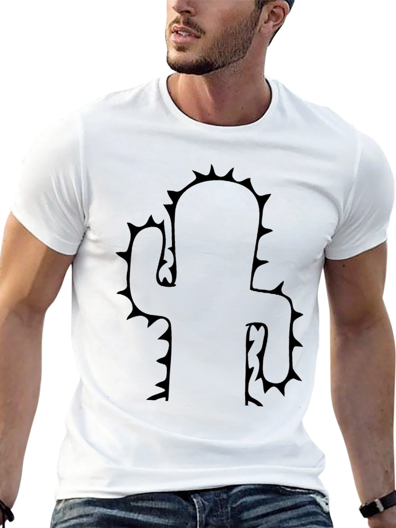 Cactus Silhouette T-Shirt - Mens Casual Tee