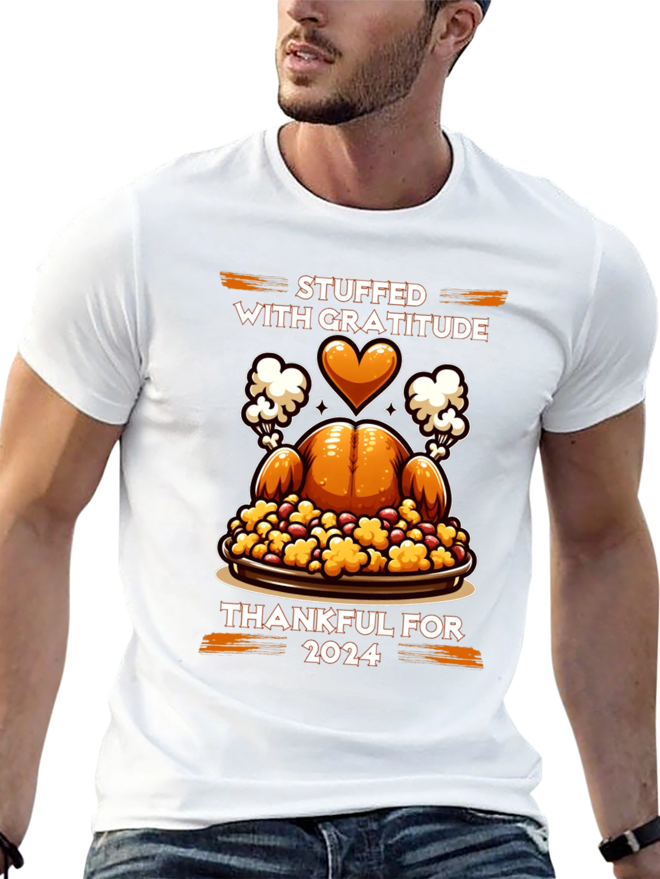 Stuffed with Gratitude Thanksgiving 2024 T-Shirt