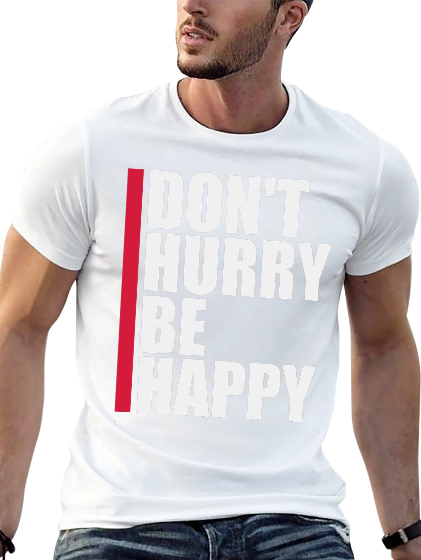 Dont Hurry Be Happy Black T-Shirt