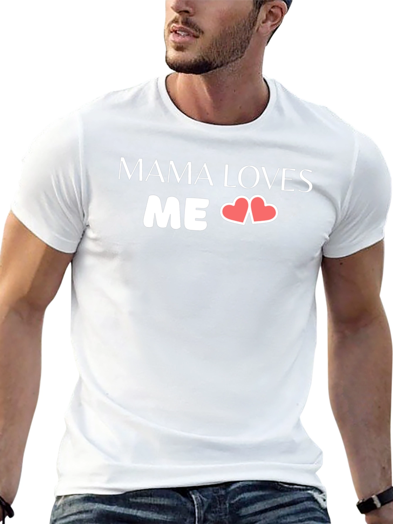 Mama Loves Me T-Shirt - Heart Design