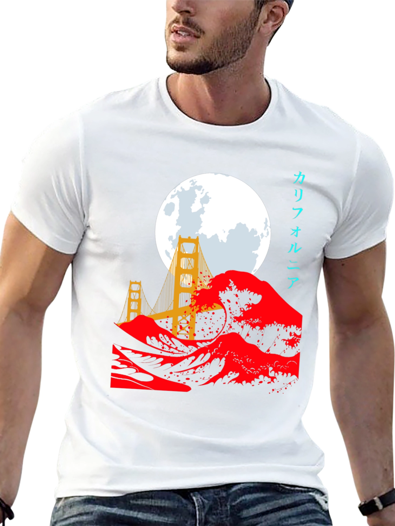Golden Gate Wave Graphic Tee