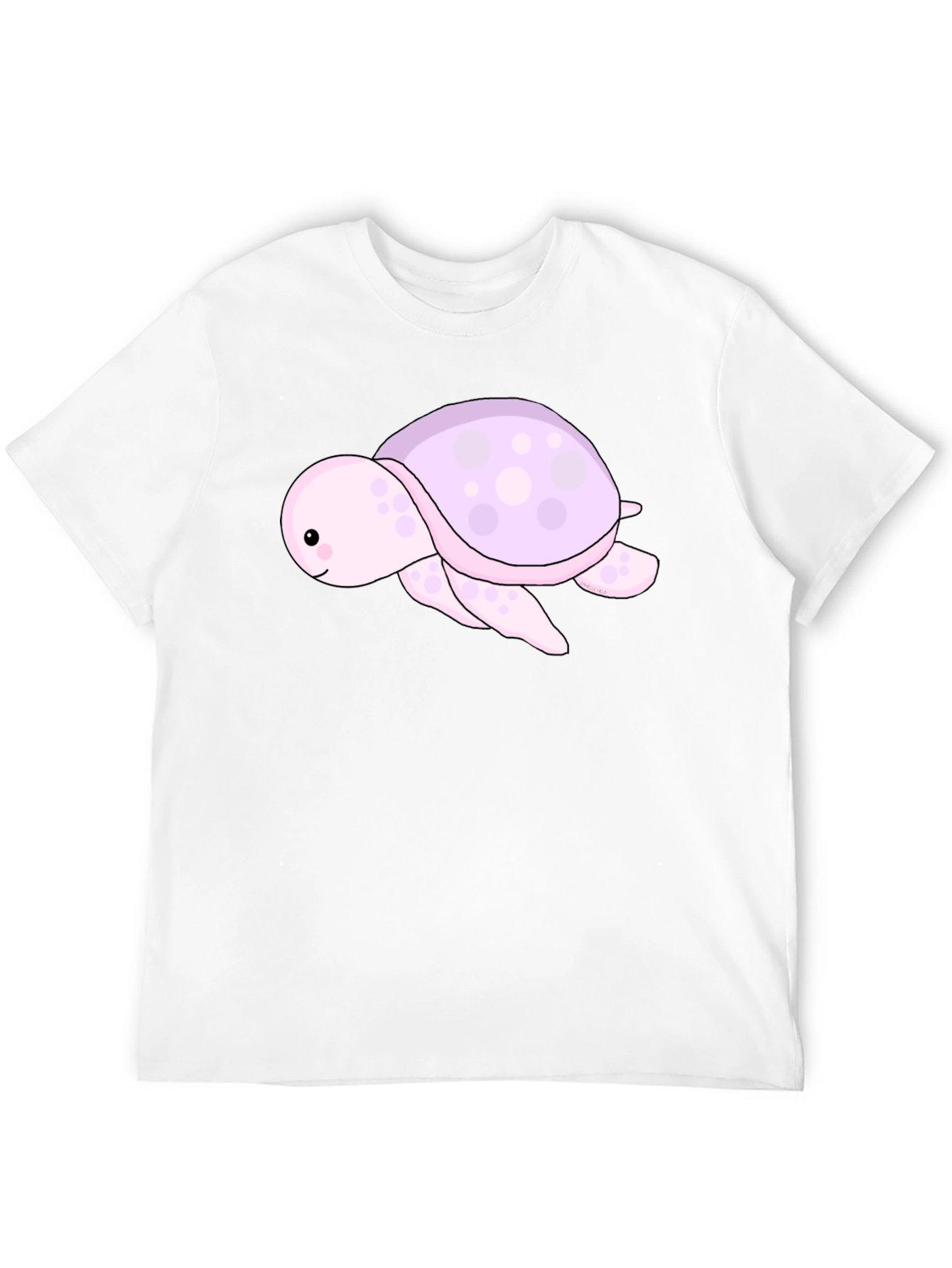 Cute Turtle Graphic Tee - Black Unisex T-Shirt