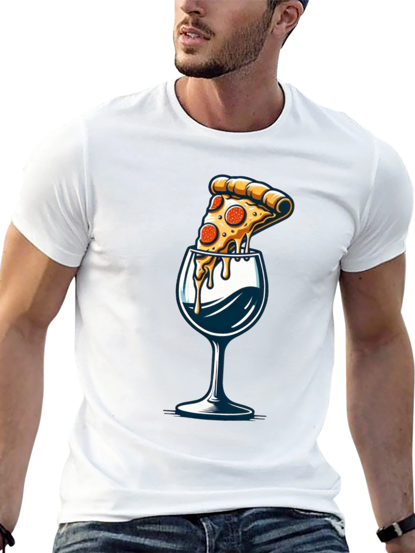 Pizza & Wine T-Shirt - Foodie Fashion