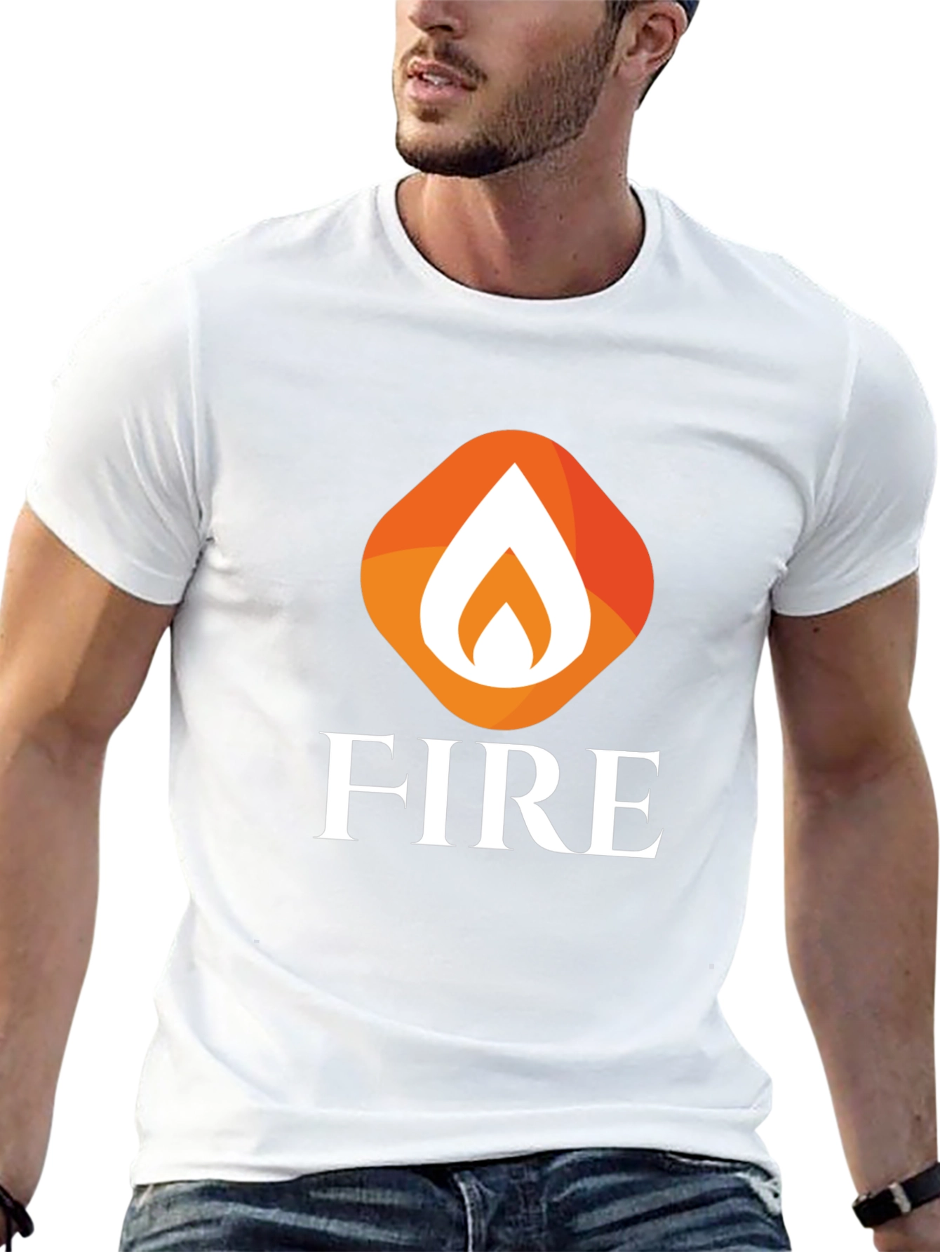 Bold Black FIRE Graphic Tee