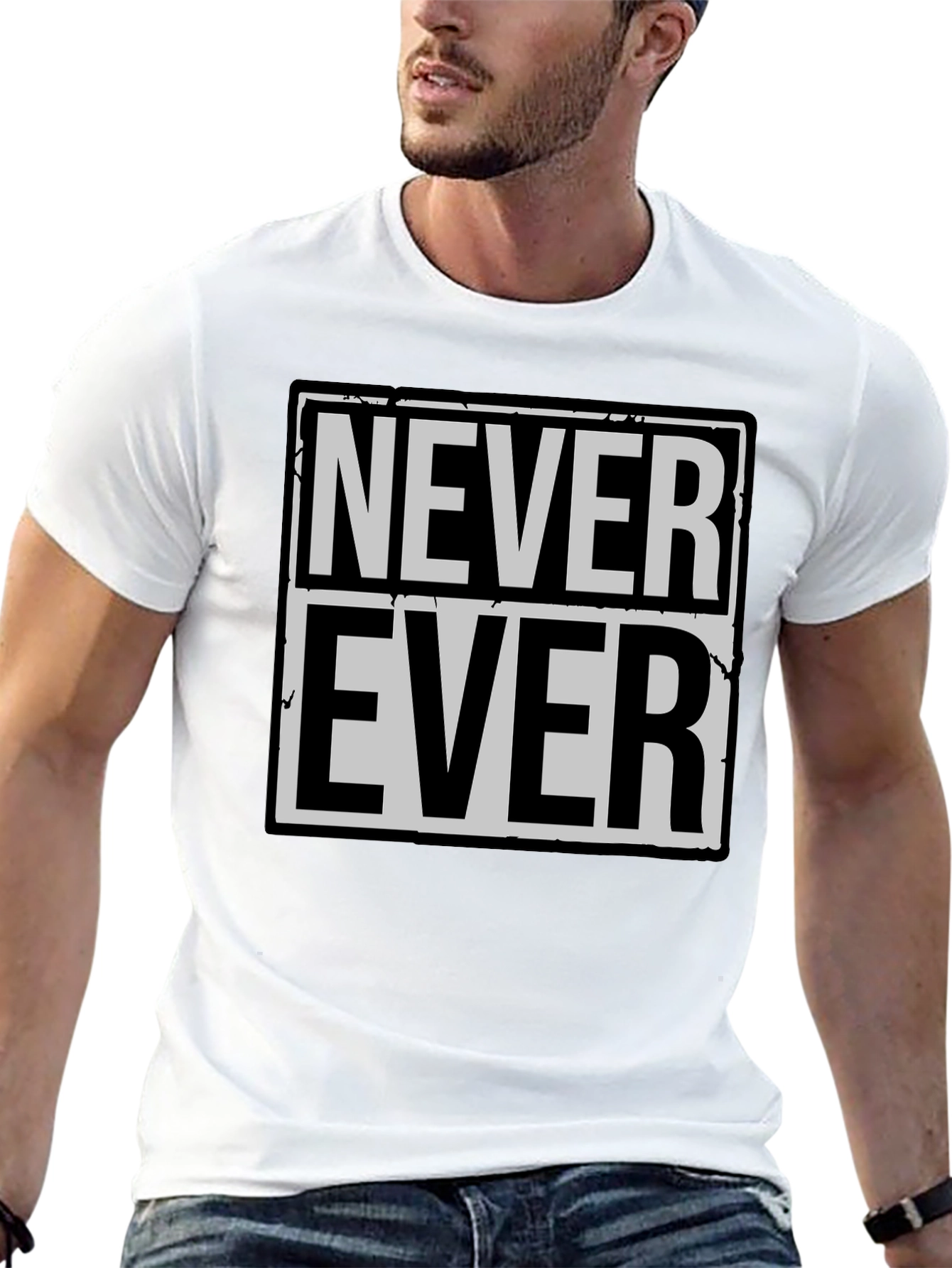 Never Ever Graphic Tee - Classic Black