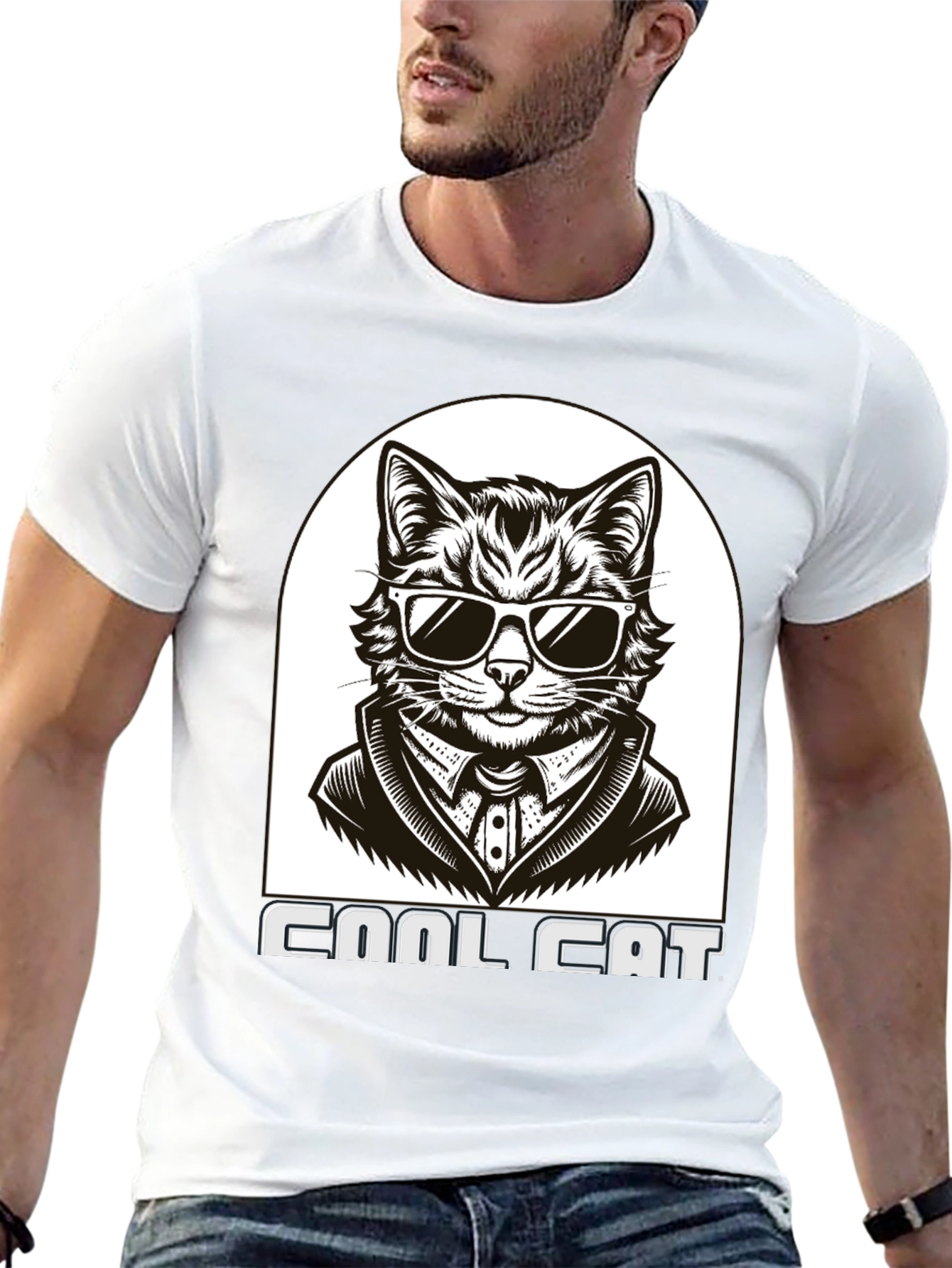 Cool Cat T-Shirt - Black