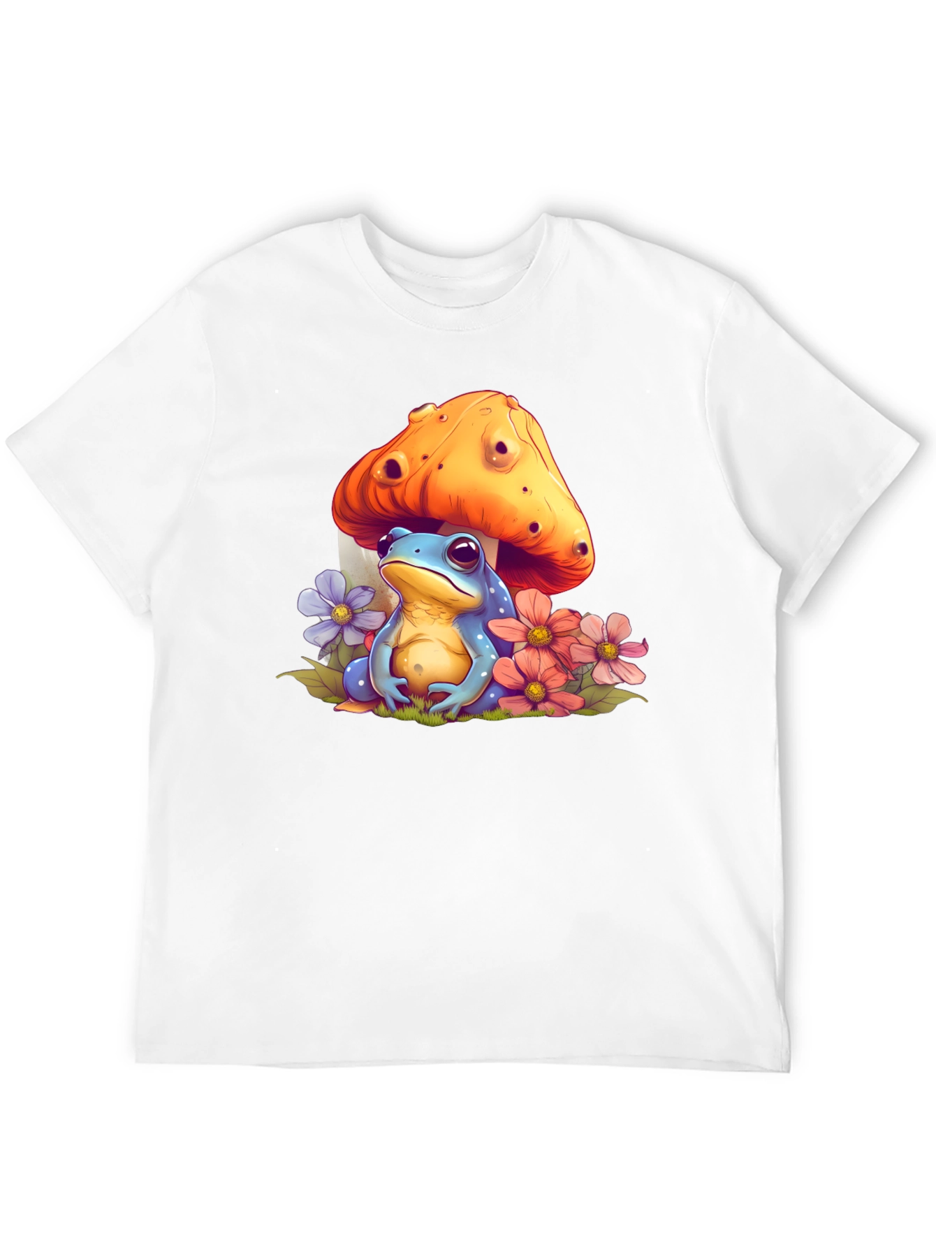 Frog Mushroom Black T-Shirt