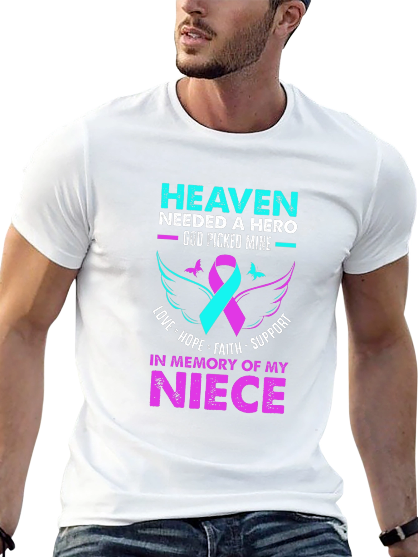 Heaven Needed a Hero Niece Memorial T-Shirt