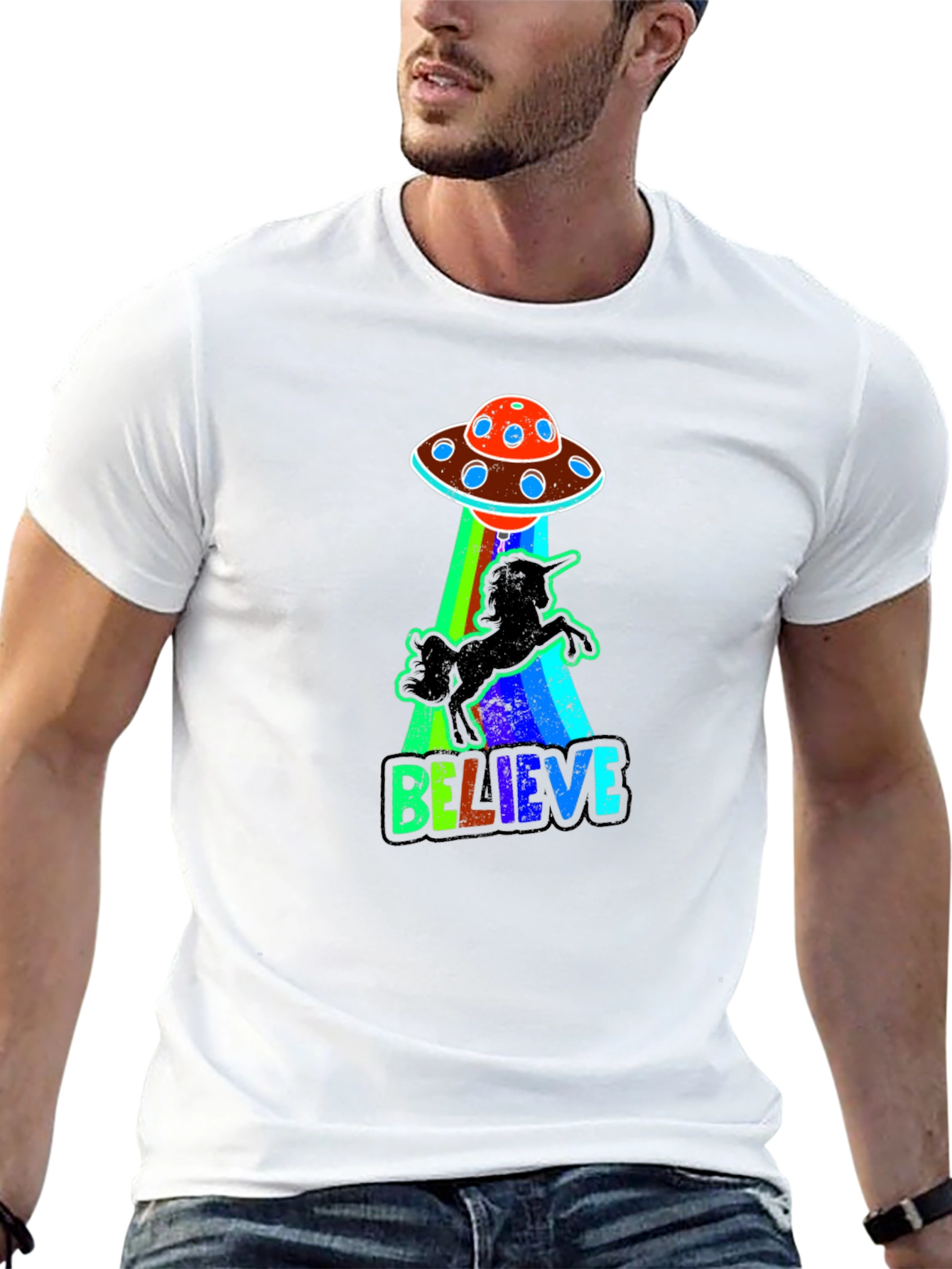 Believe UFO Unicorn T-Shirt