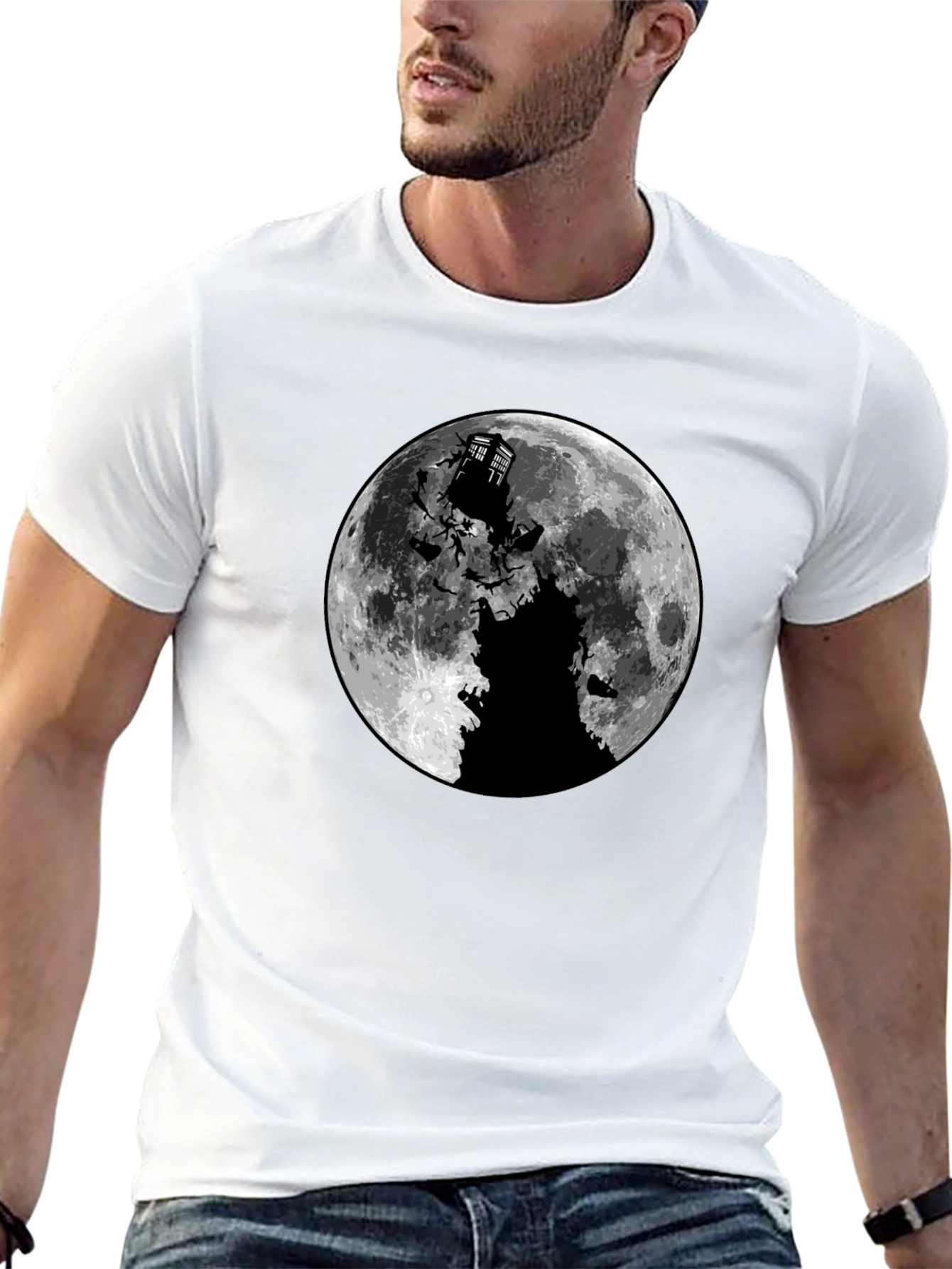 Doctor Who Inspired Moon T-Shirt