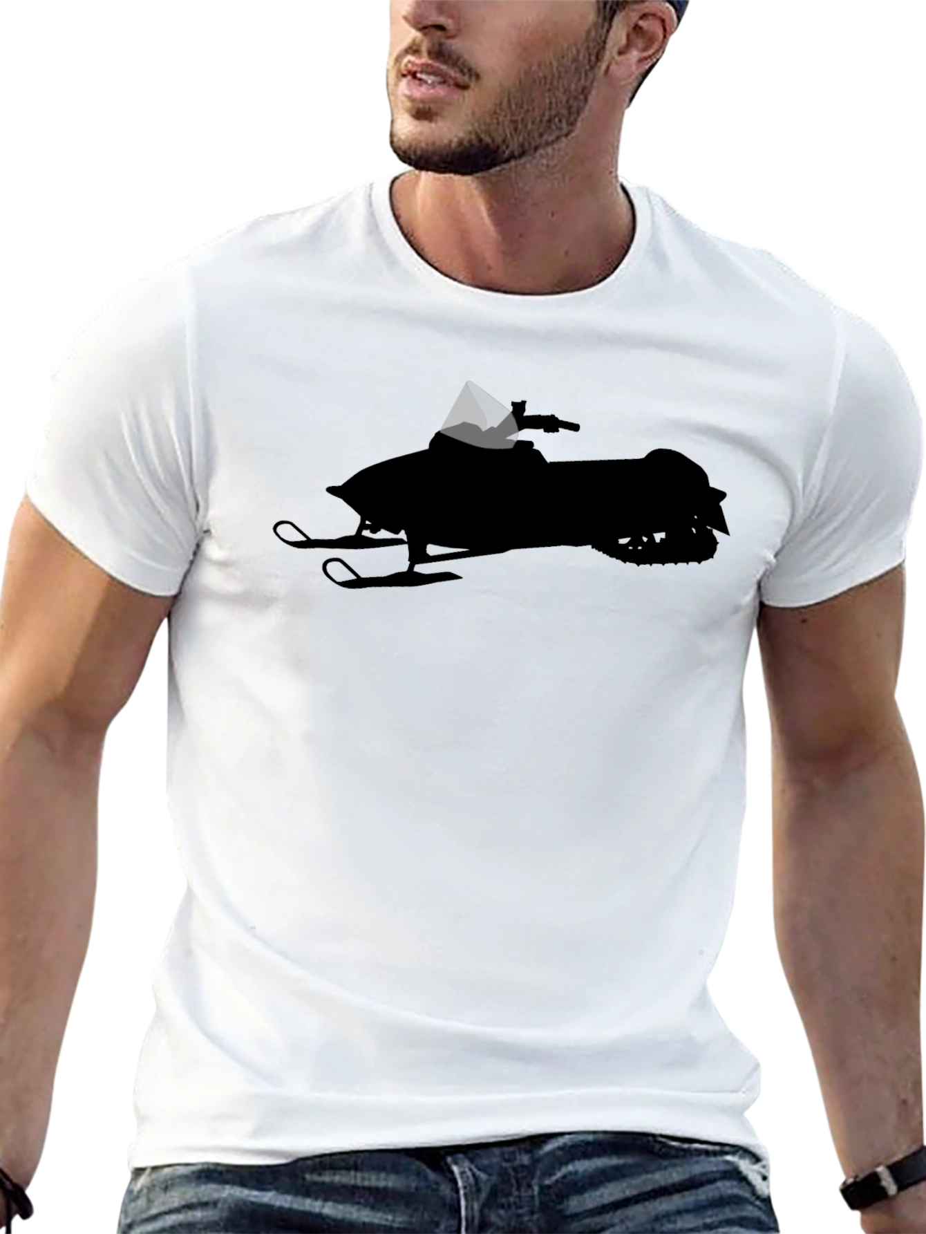 Snowmobile Silhouette T-Shirt - Ride in Style!