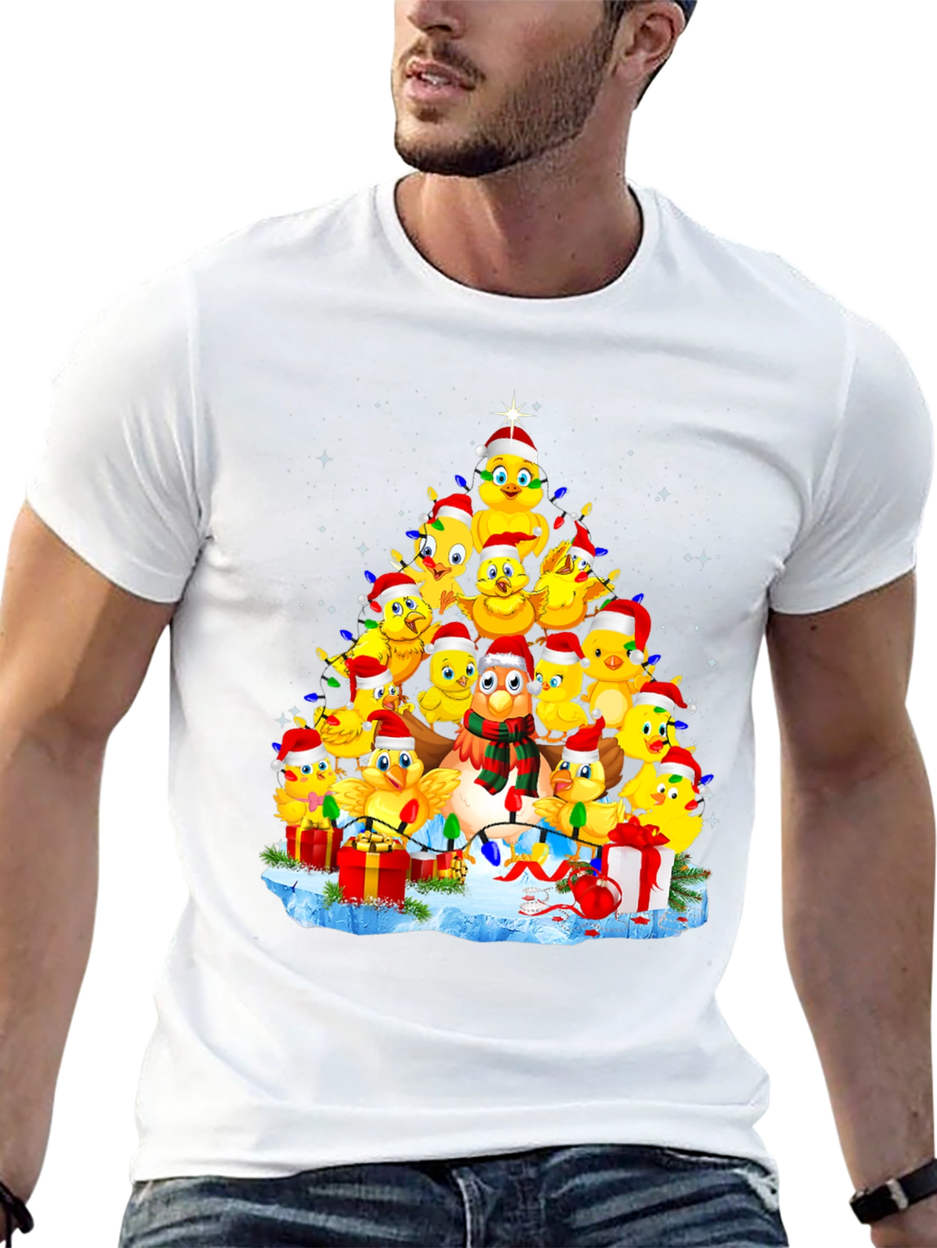 Christmas Chicks Tree Graphic Tee