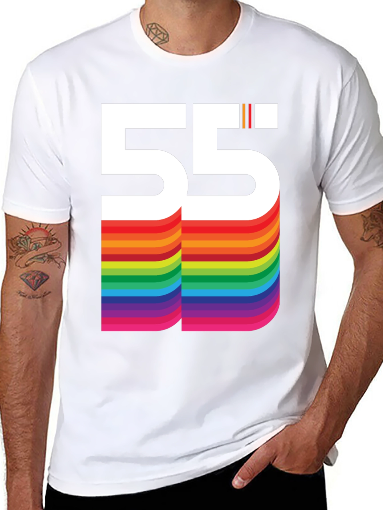 Retro Rainbow 55 Graphic Tee