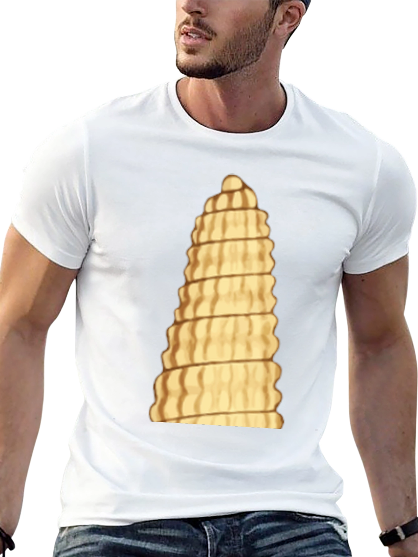 Unique Pasta Tower Black T-Shirt