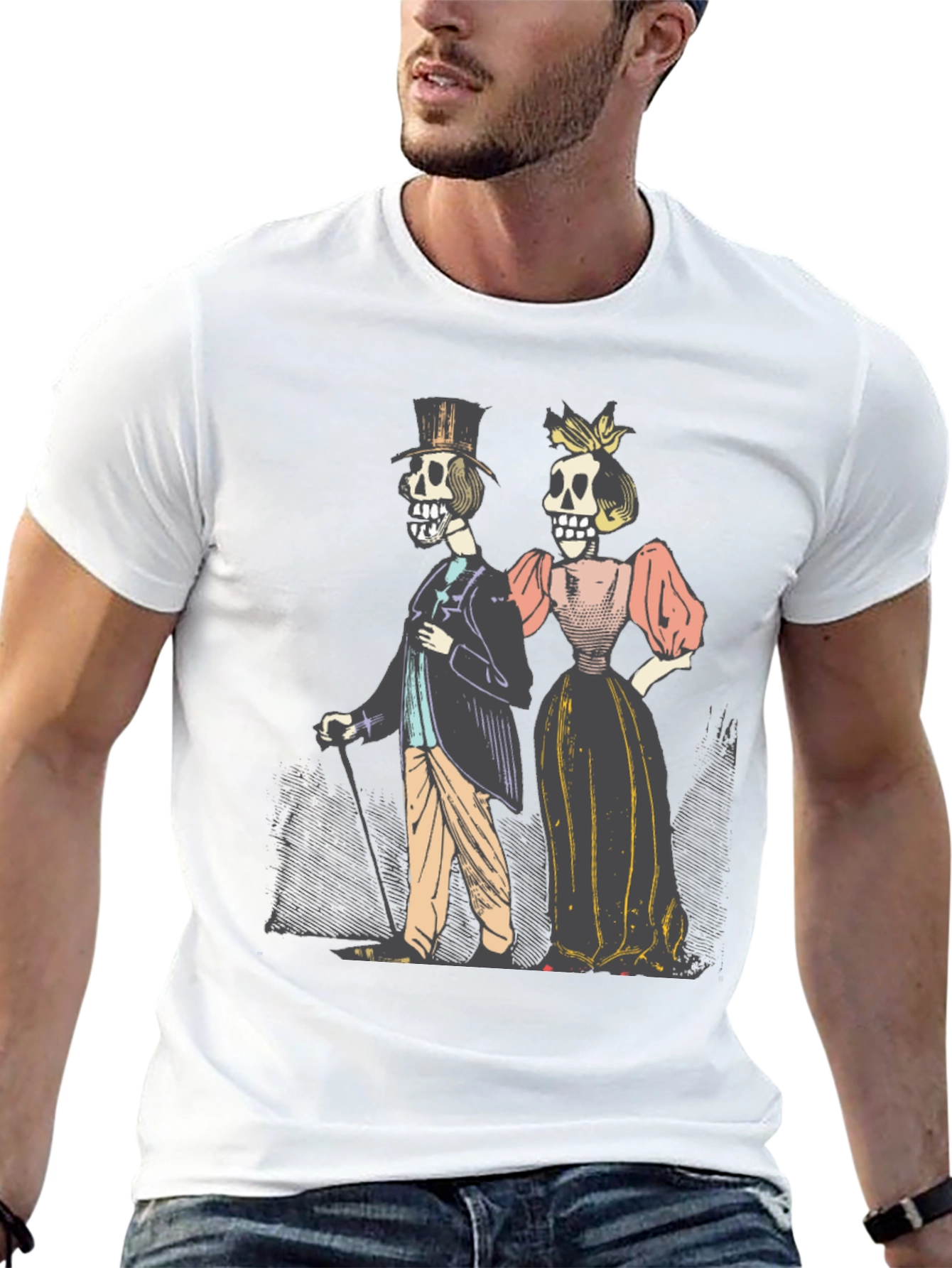 Day of the Dead Couple Graphic T-Shirt