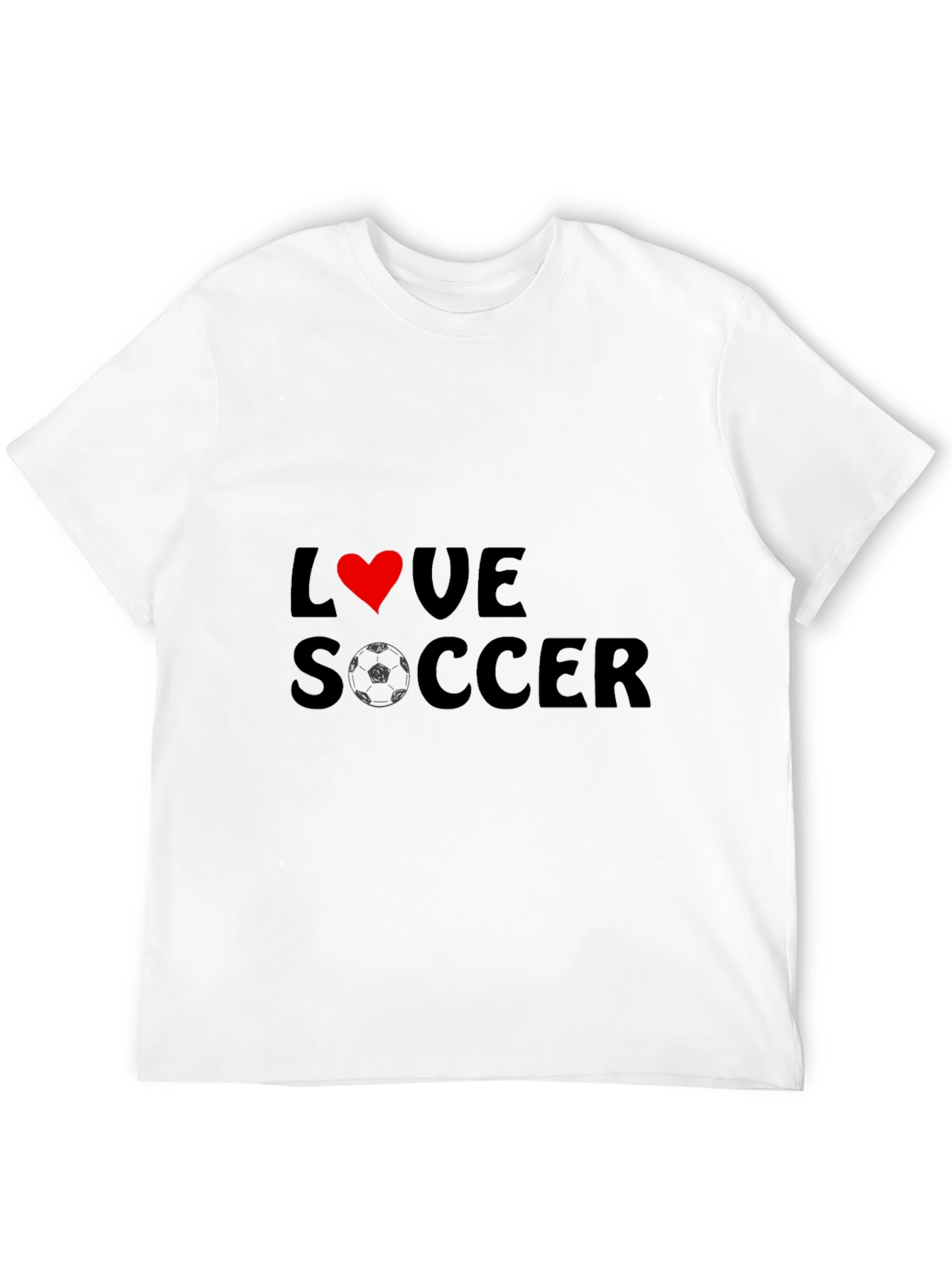 Love Soccer T-Shirt - Black Graphic Tee