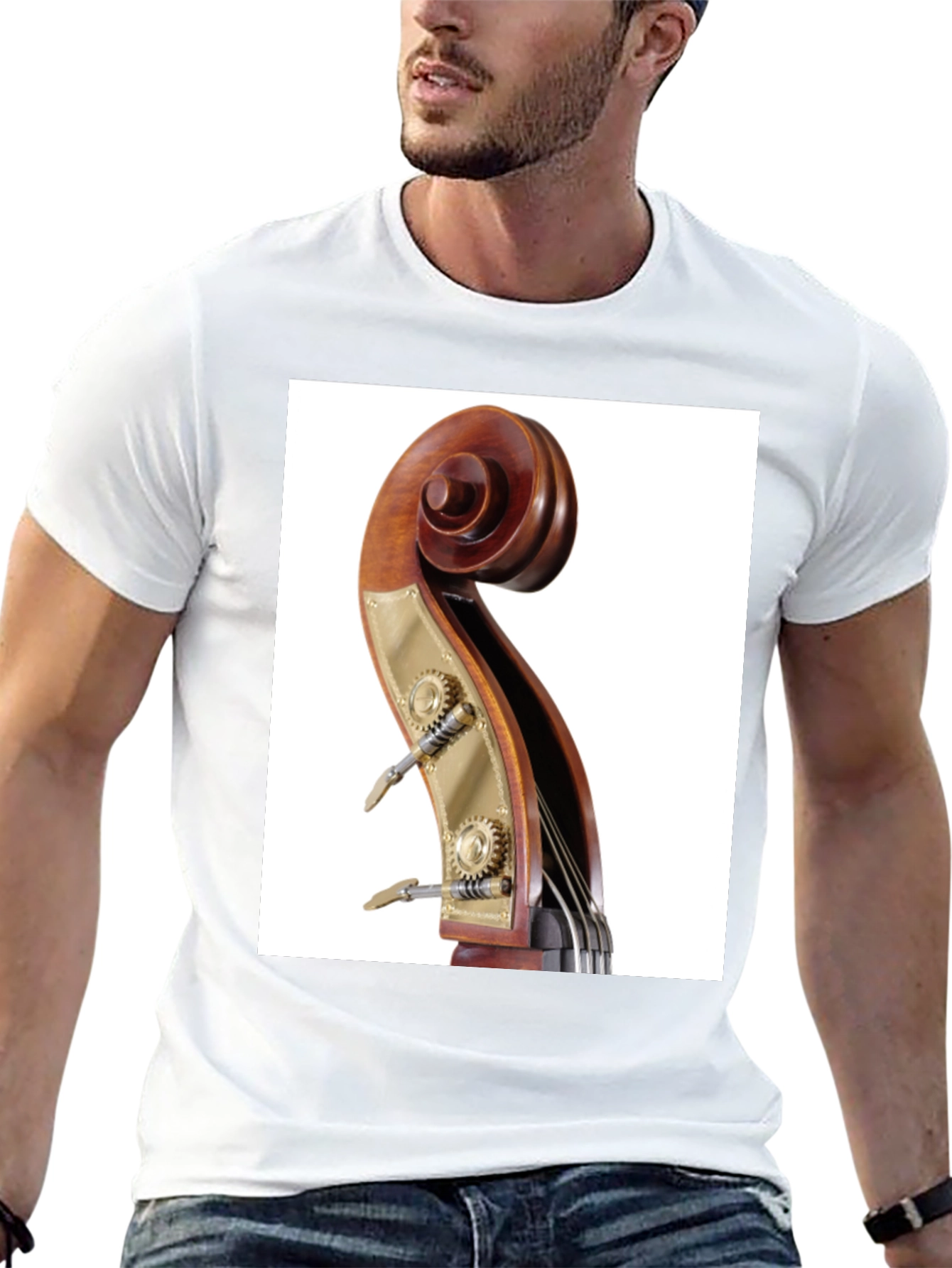 Bass Scroll T-Shirt: Music Lovers Tee