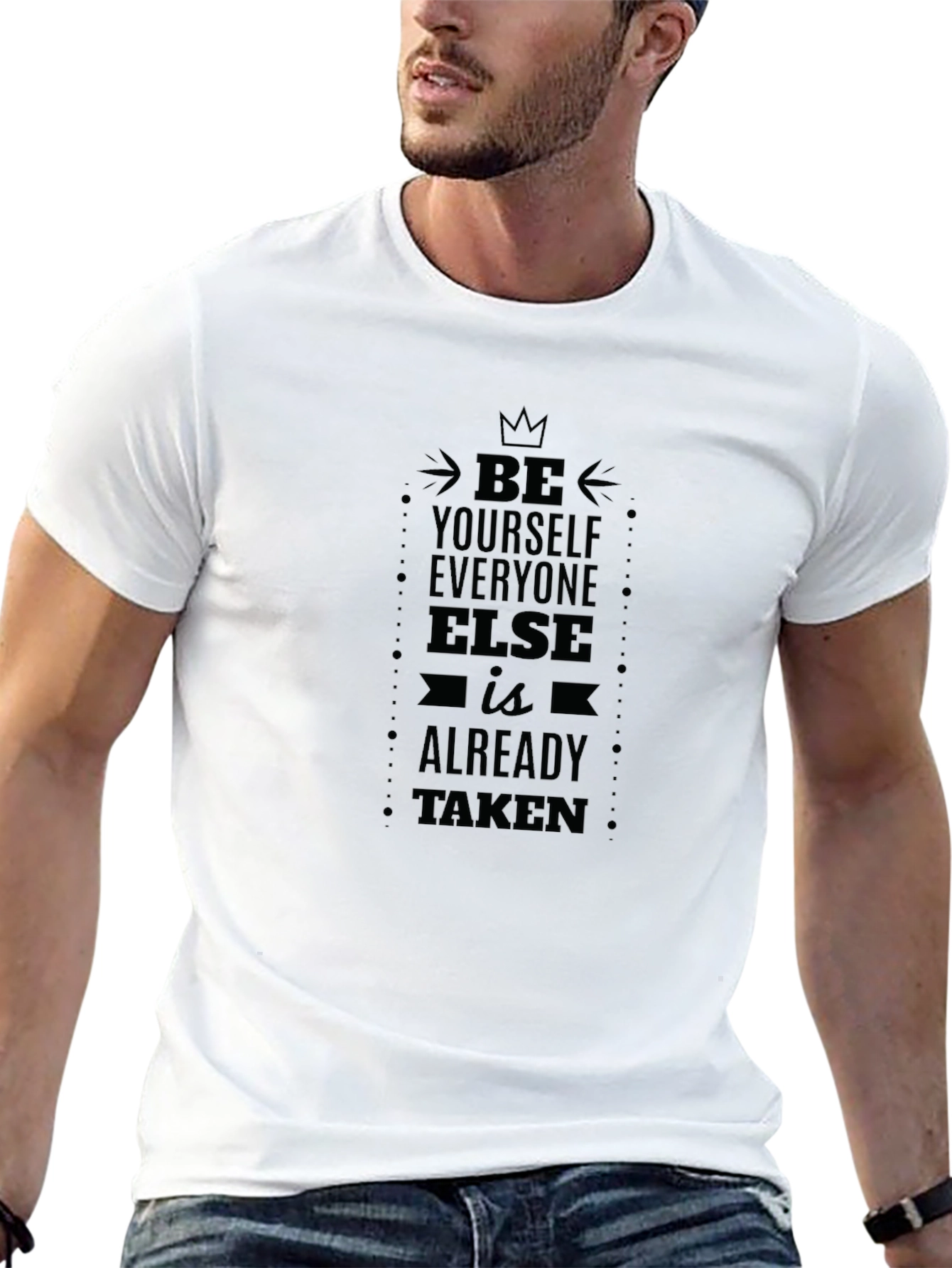 Be Yourself Graphic Tee - Inspiring Black T-Shirt