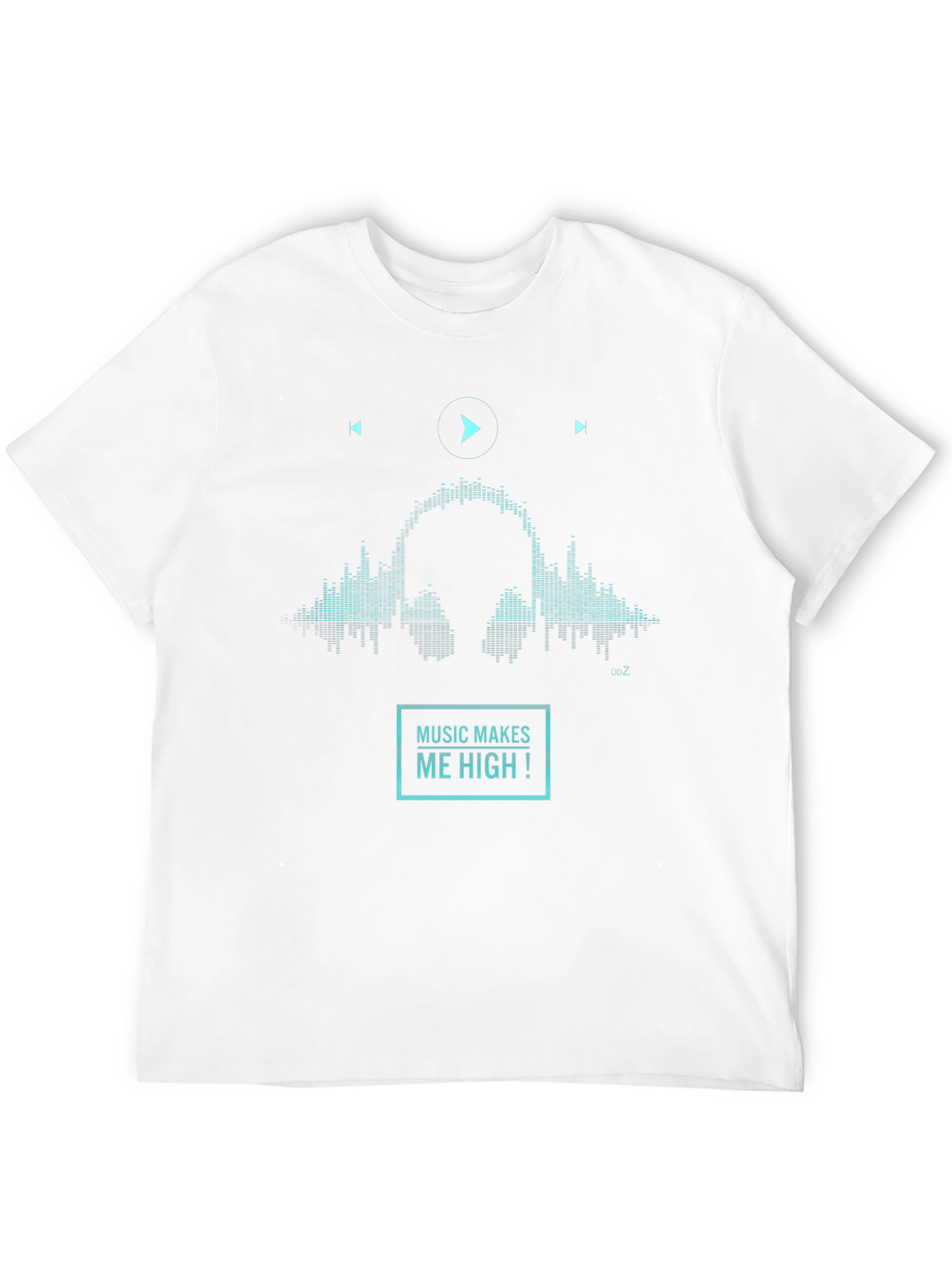 Music Makes Me High Black Graphic Tee