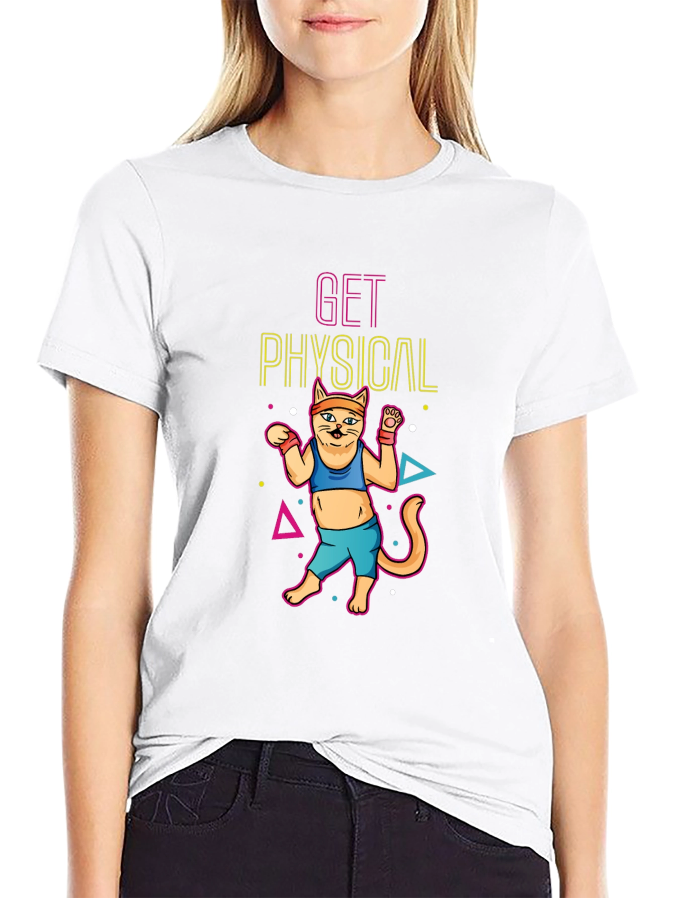Get Physical Cat Black T-Shirt