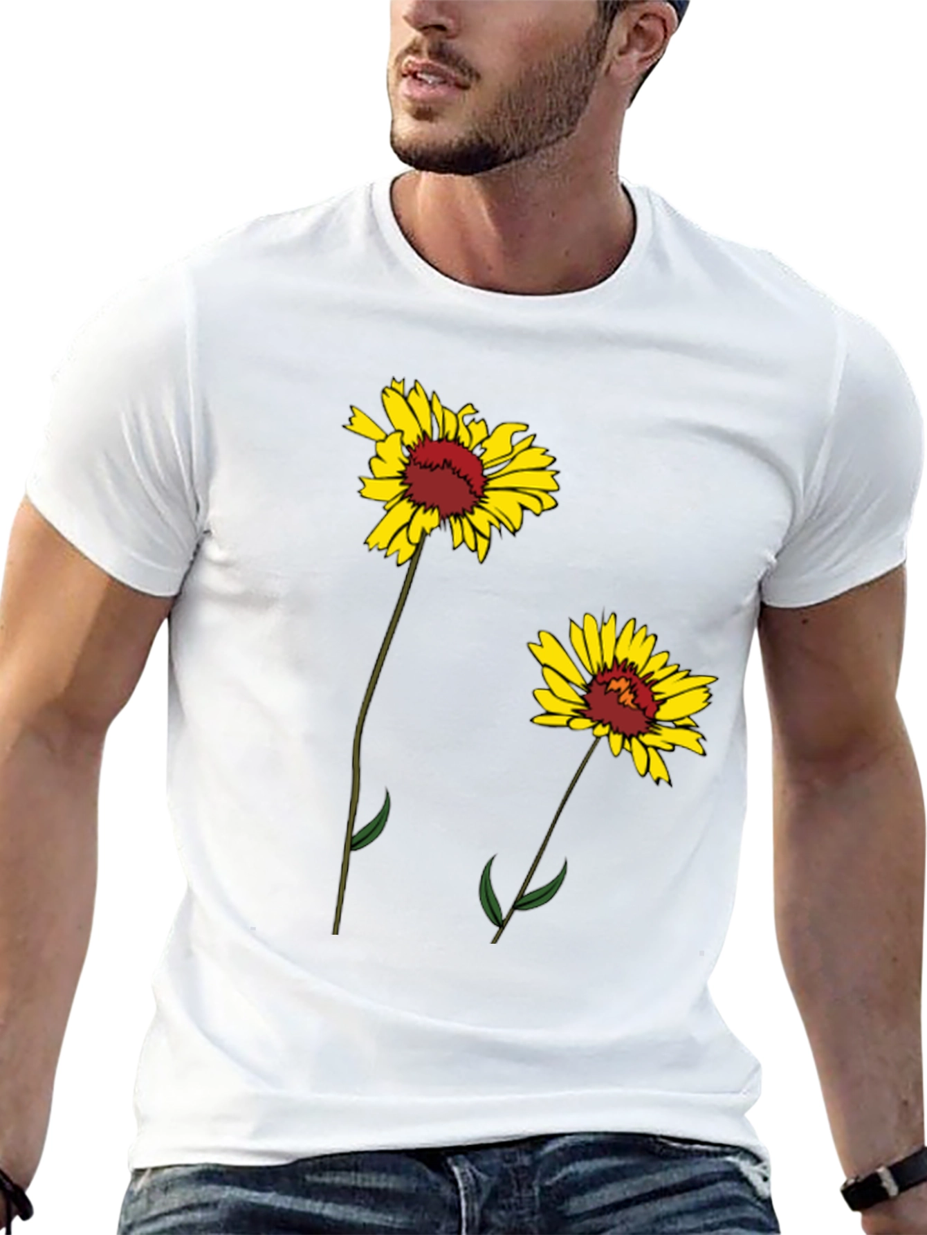 Sunflower Graphic Black Tee