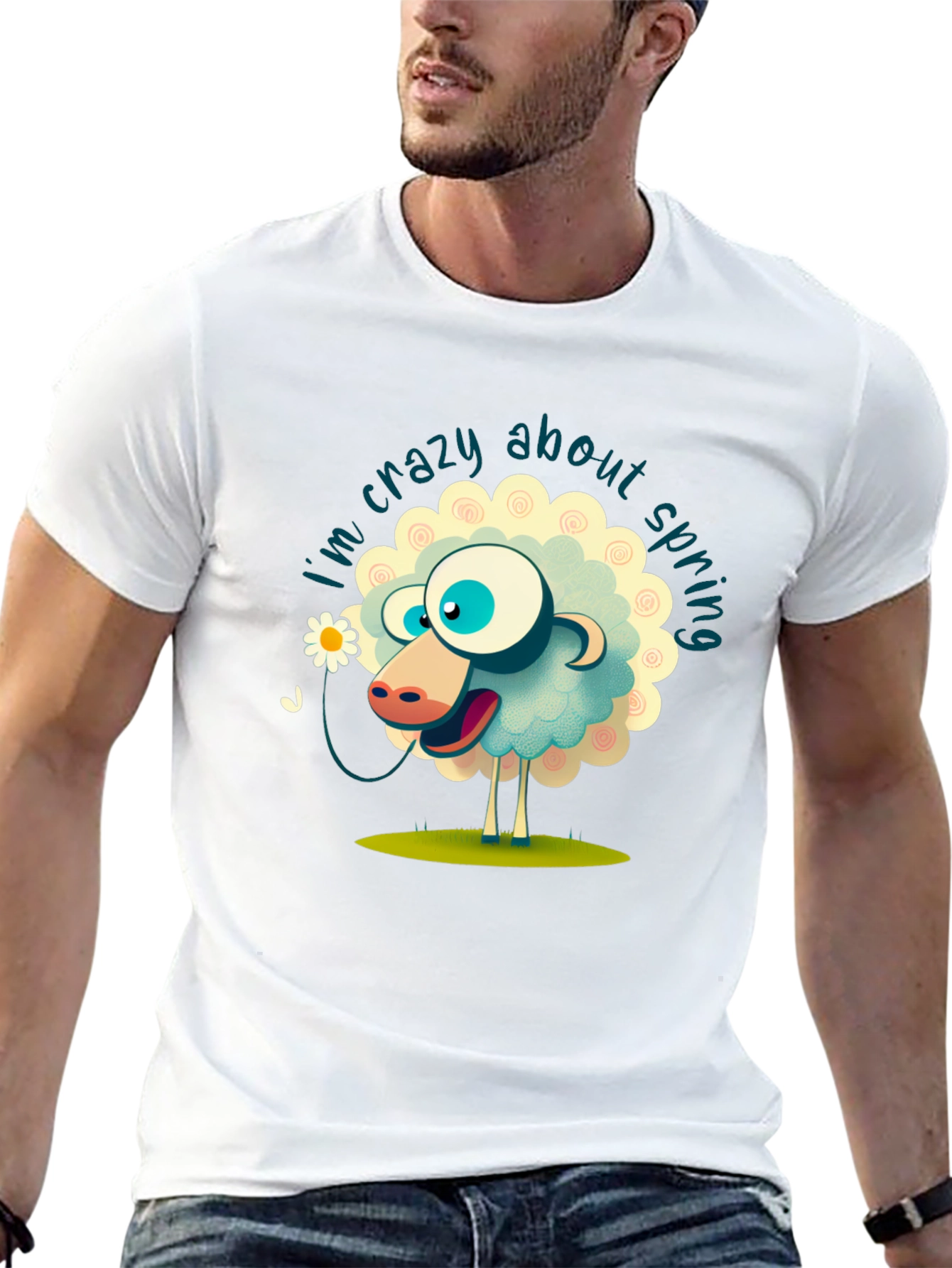 Crazy About Spring Sheep Graphic Tee