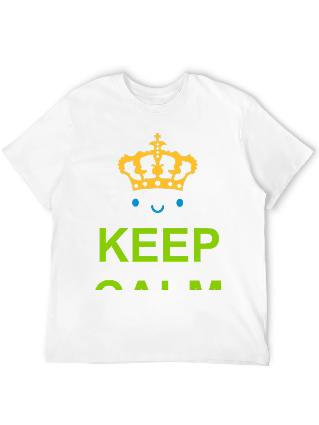 Keep Calm Graphic Tee - Black Cotton T-Shirt