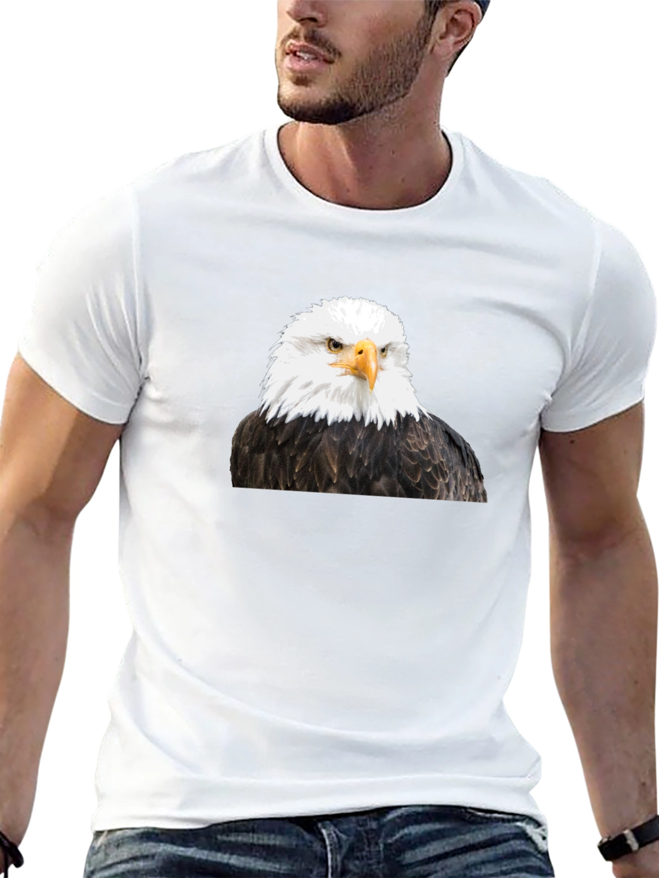 Bold Eagle Graphic Tee - Mens Black T-Shirt