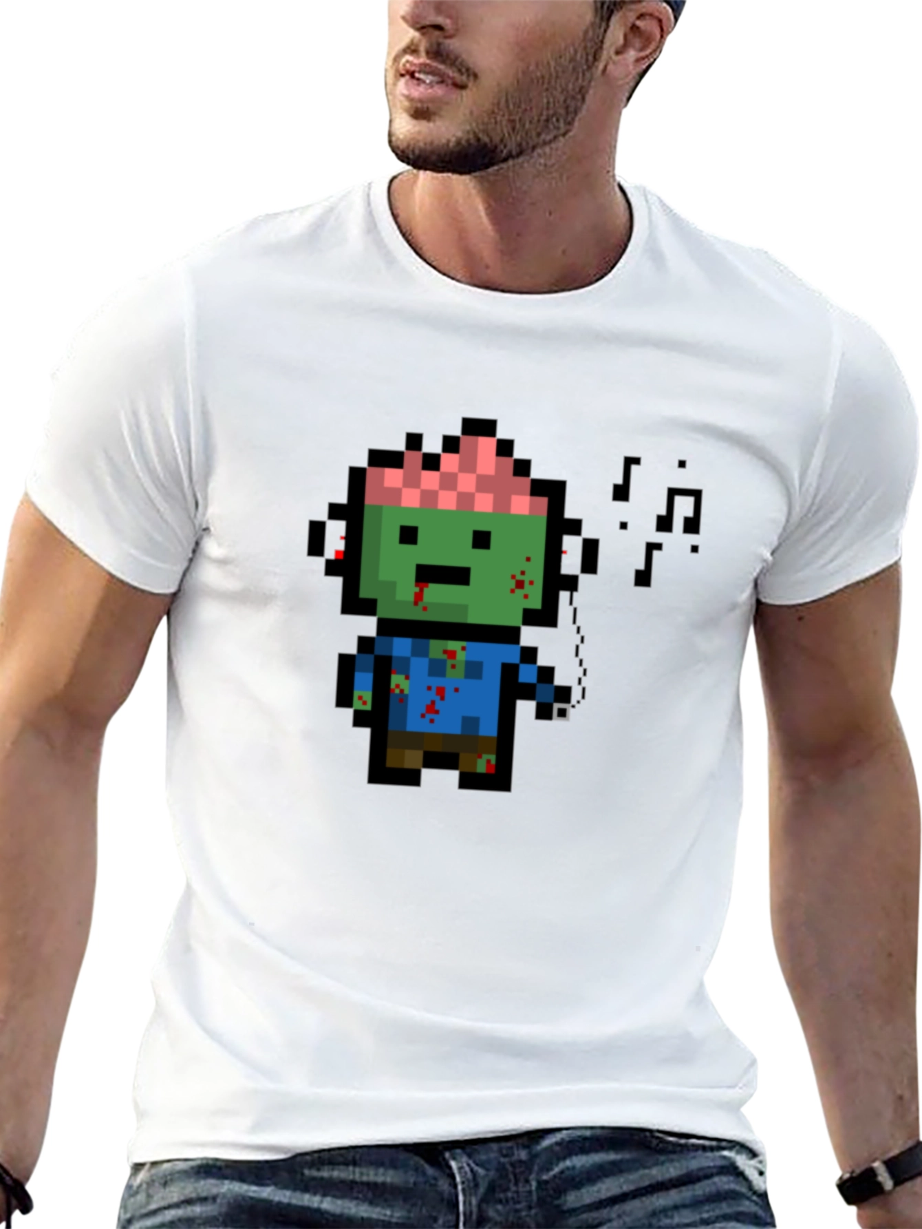 Pixel Zombie T-Shirt - Retro Gamer Style