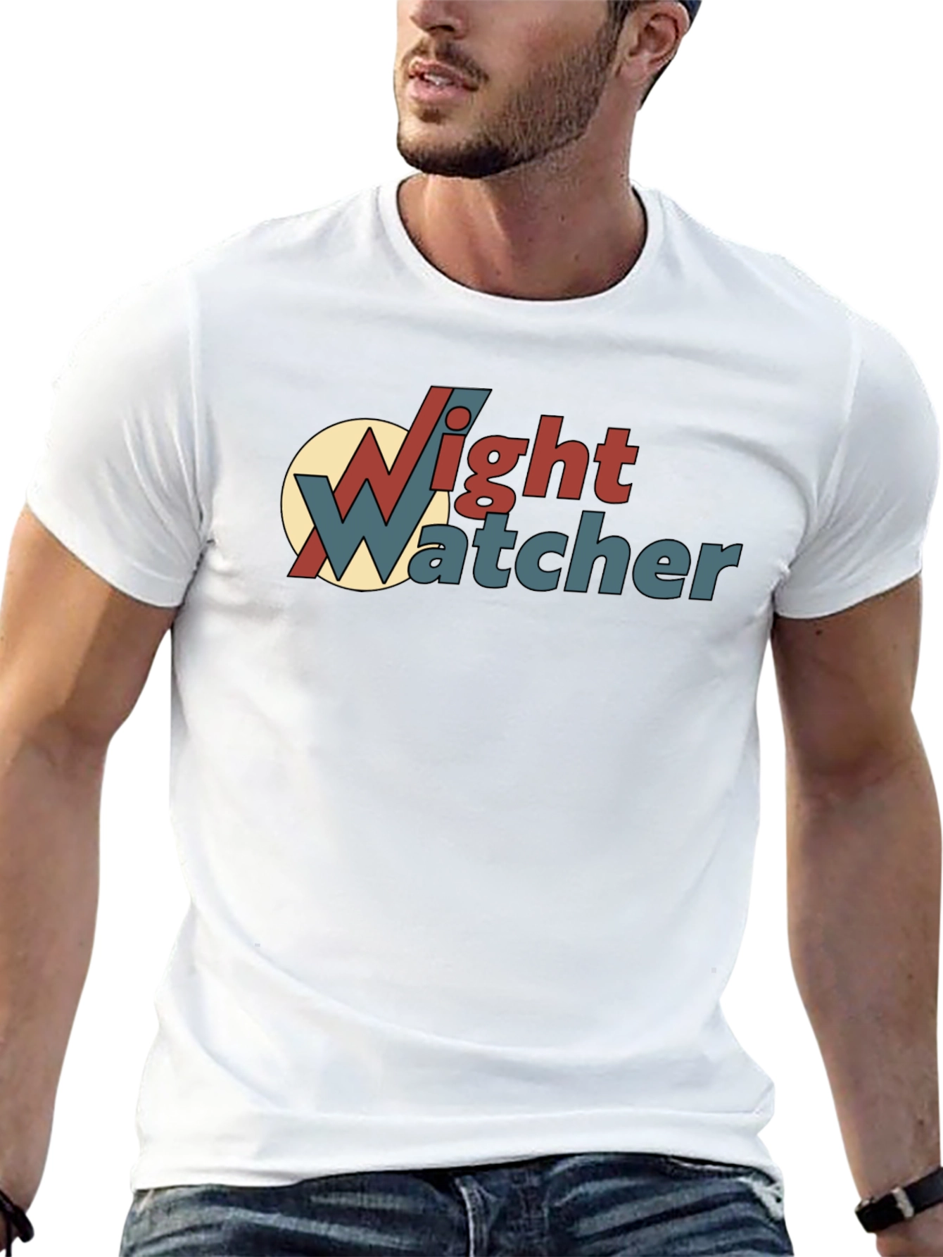 Night Watcher Graphic T-Shirt - Retro Design