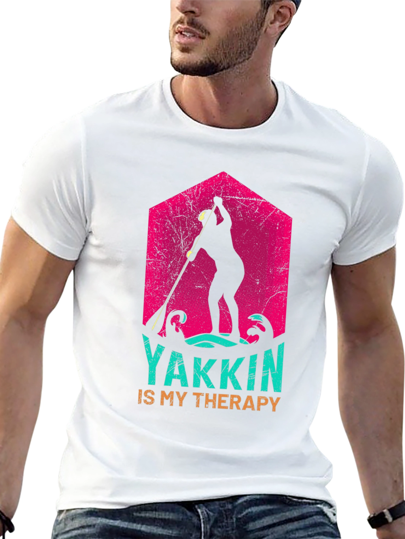 Yakkin Is My Therapy Black T-Shirt