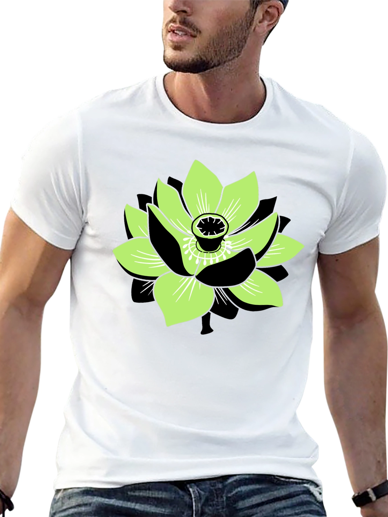 Floral Graphic Tee - Modern Botanical Design