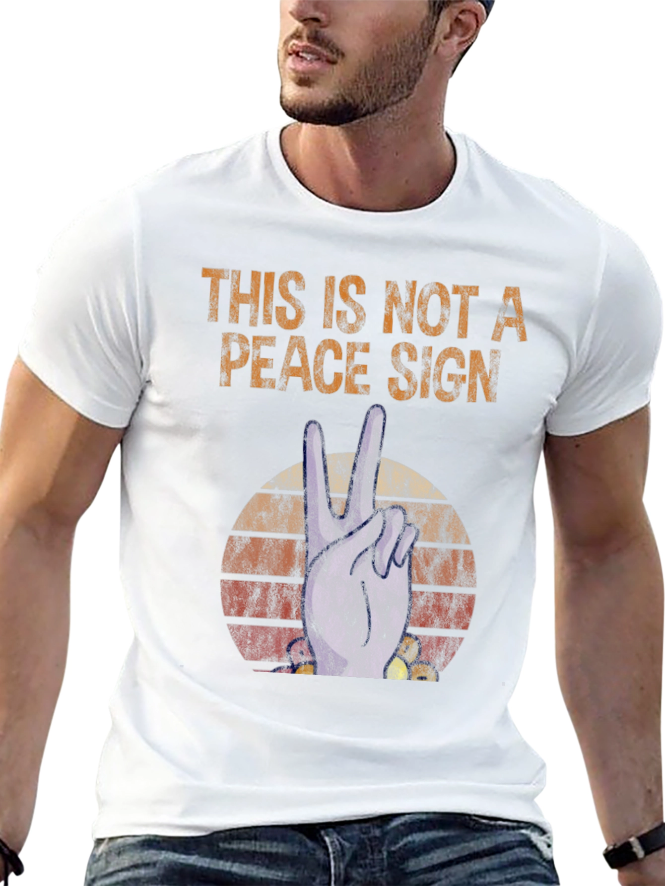 Not a Peace Sign Graphic T-Shirt