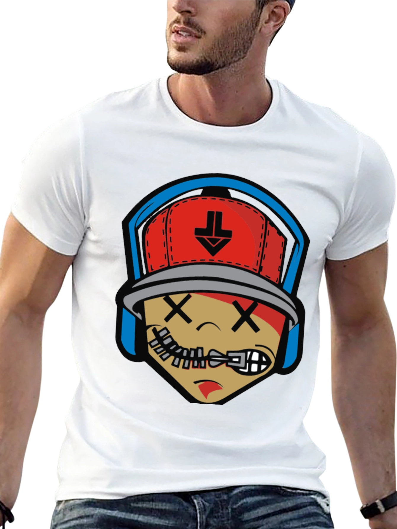 Cartoon Character Graphic Print Black T-Shirt