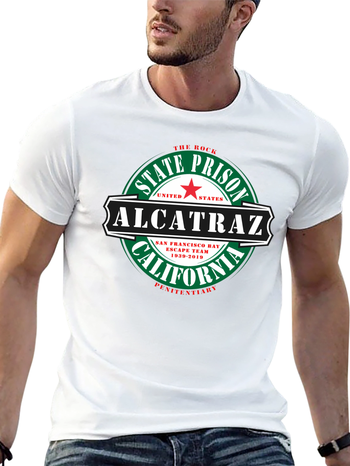 Alcatraz State Prison Graphic Tee - Black Cotton T-Shirt