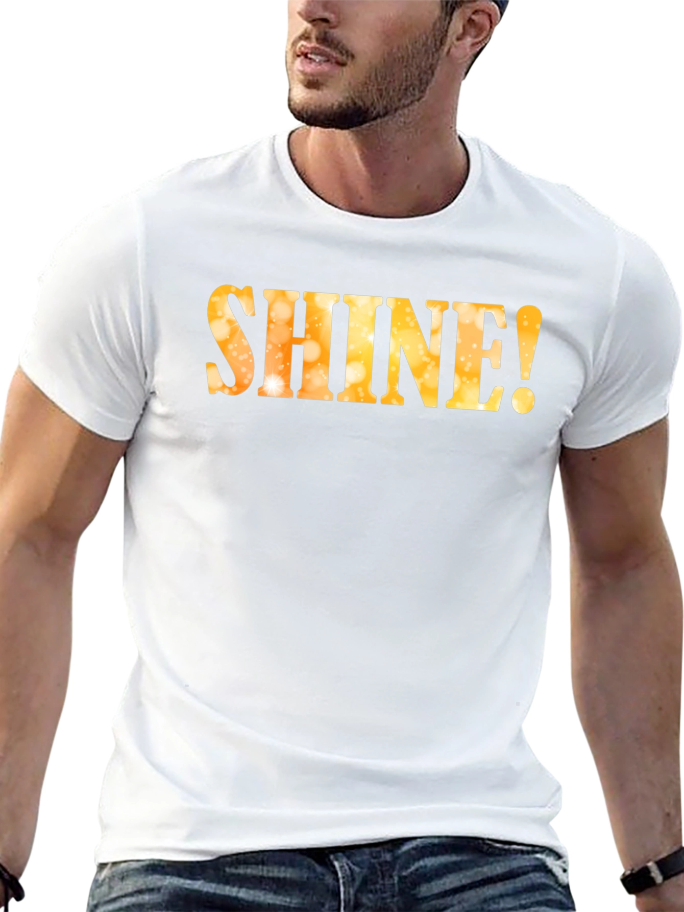 Shine! Graphic T-Shirt - Black Crew Neck Tee