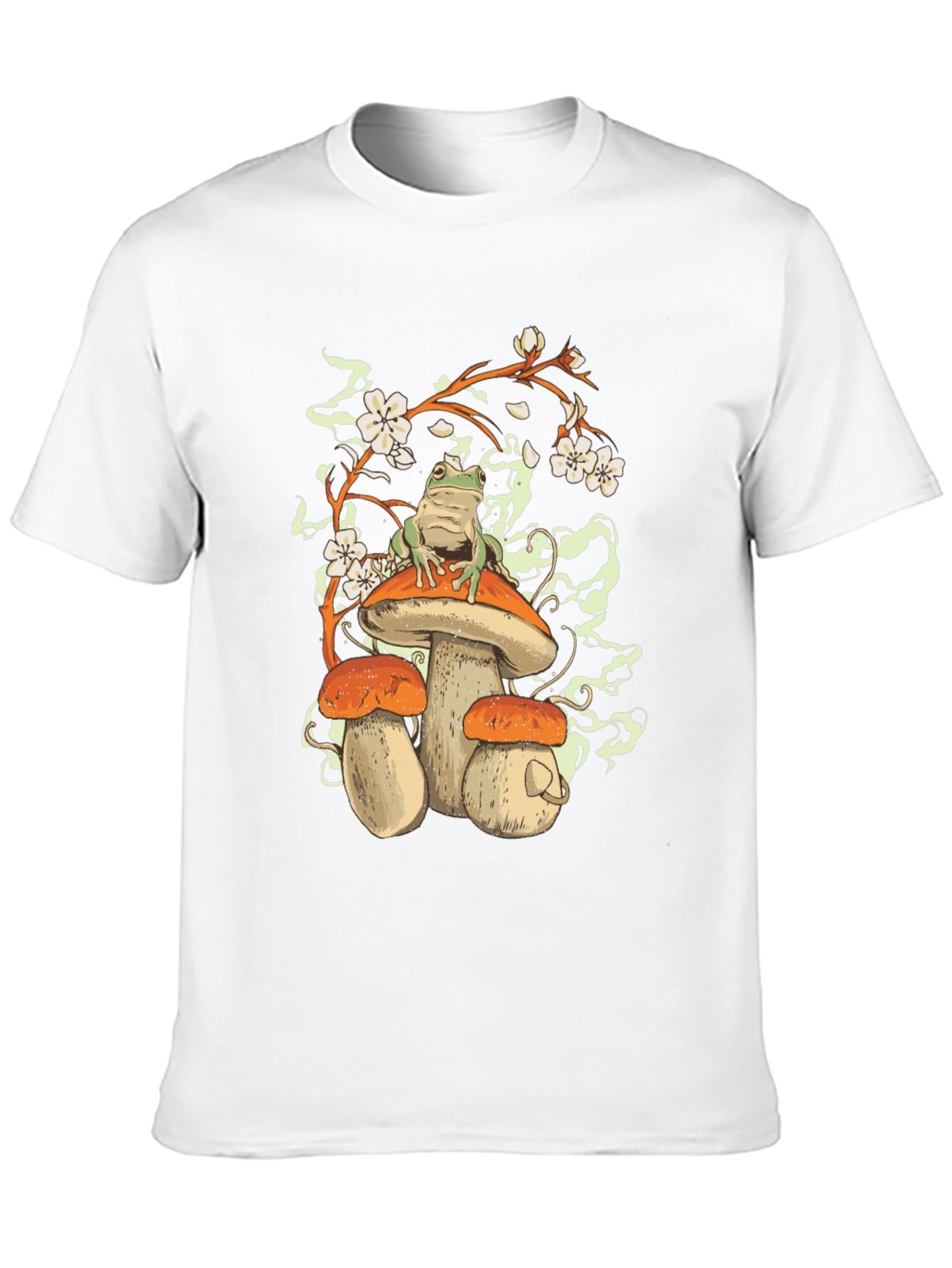 Mushroom Frog Graphic Tee - Nature Lovers T-Shirt
