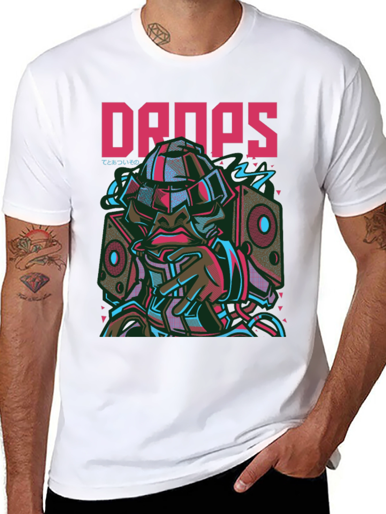 Drops Graphic Tee - Urban Streetwear Design