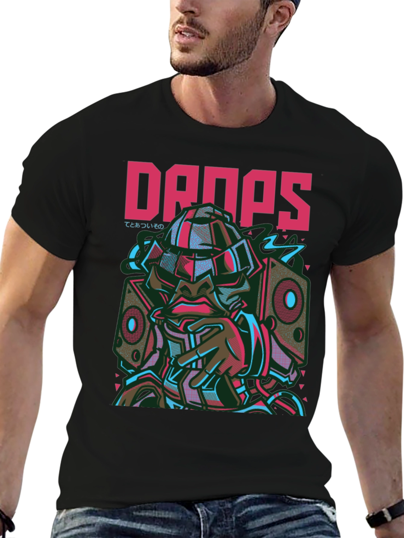 Drops Graphic Tee - Urban Streetwear Design