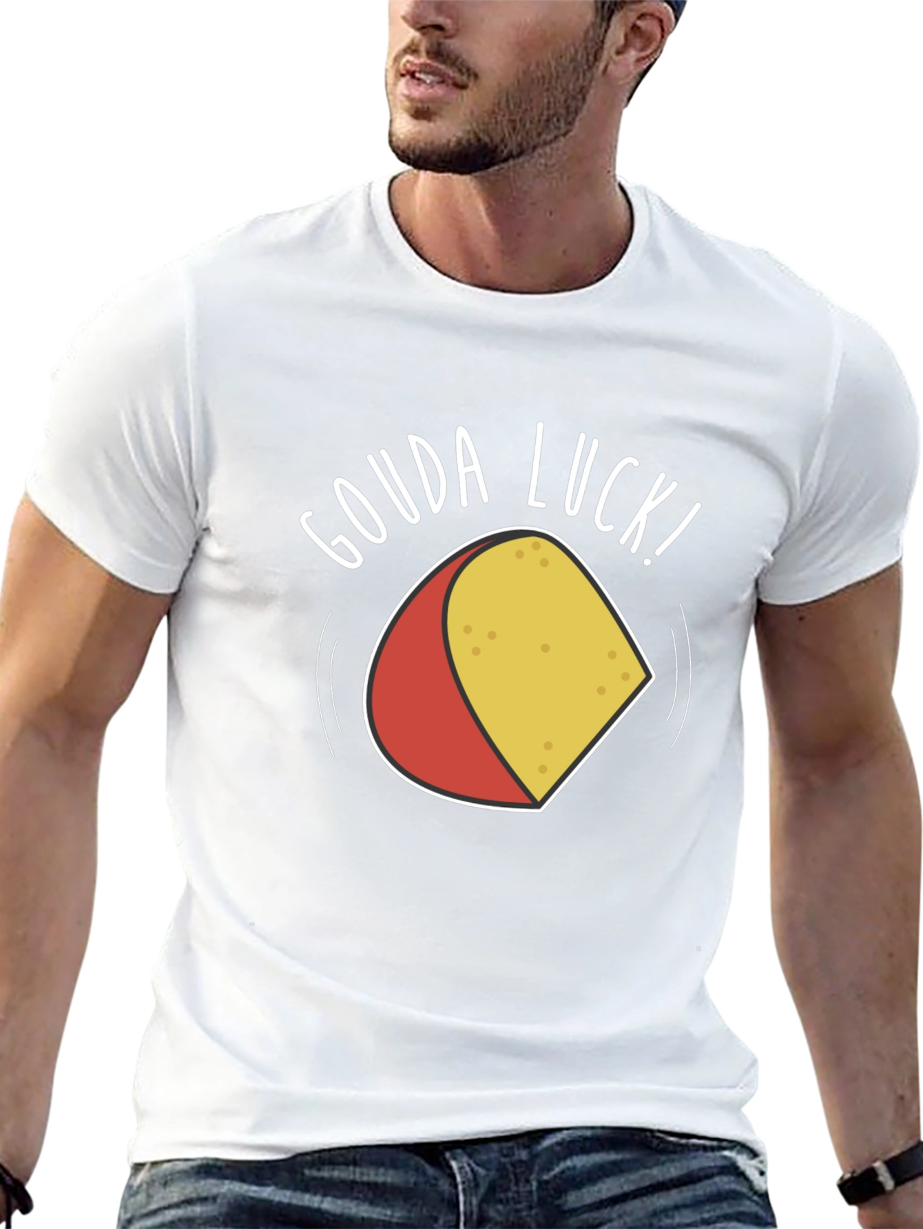 Gouda Luck T-Shirt - Funny Cheese Pun Tee