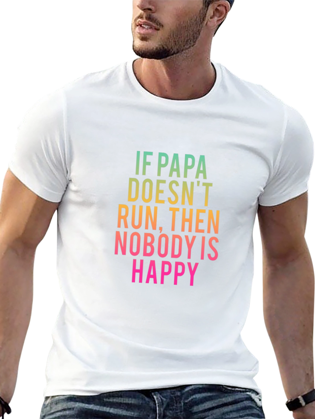 Papa Run T-Shirt - Funny Dad Tee