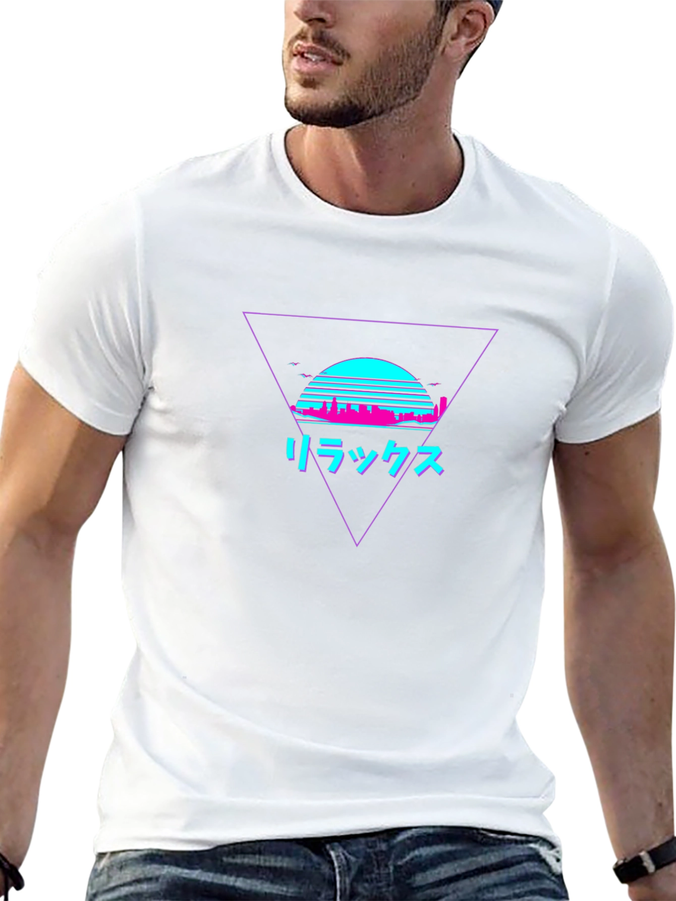 Relax Japanese Vaporwave Graphic Tee
